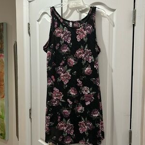 Jaqueline intimates faded black pink rose nightgown L nwot perfect sleep slumber